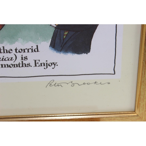 460A - Three signed limited edition political satire prints by Peter Brookes from the Nature Notes series, ... 