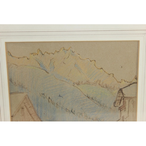 461 - Mid-century pen and ink of a busy street scene, signed lower right Beryl Grant 1950, with Royal Inst... 