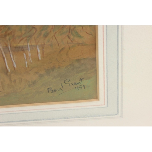 461a - Beryl Grant - pastel drawing dated 1959, with Society of Woman Artists label verso