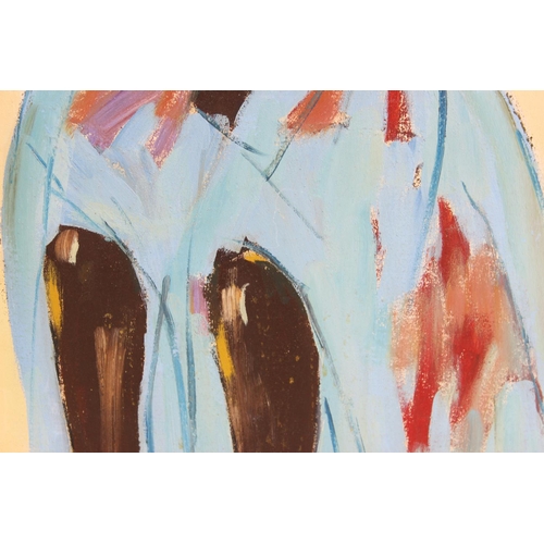 462A - Larry Otoo oil on canvas, titled 'Squating Porridge Drinker', signed lower right L. Otoo,
Gallery la... 