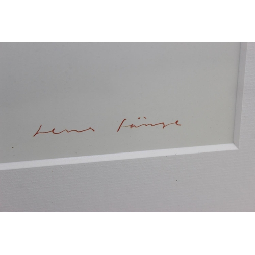 464A - An interesting modern print of an Edwardian male doll getting dressed, nicely framed and glazed.