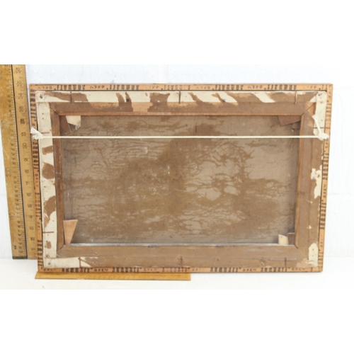 467 - Oil on canvas portrait of two dogs to include a King Charles Cavalier, signed E.B