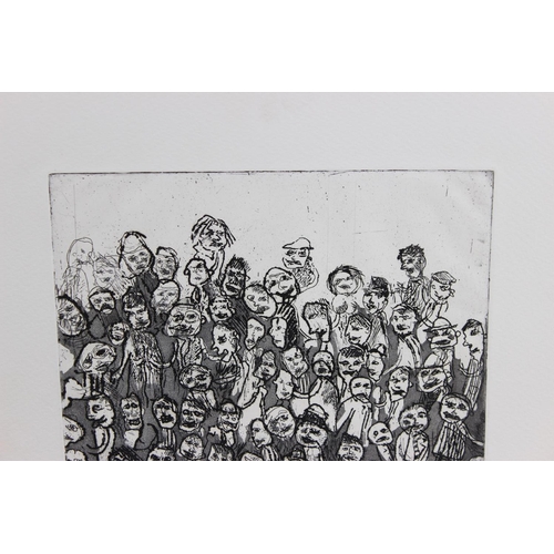 474 - Limited edition lithograph titled 'Crowd 1' 11/12, signed Alan Dyer.