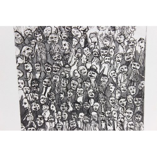 474 - Limited edition lithograph titled 'Crowd 1' 11/12, signed Alan Dyer.