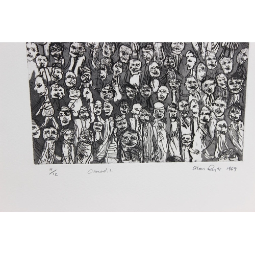 474 - Limited edition lithograph titled 'Crowd 1' 11/12, signed Alan Dyer.