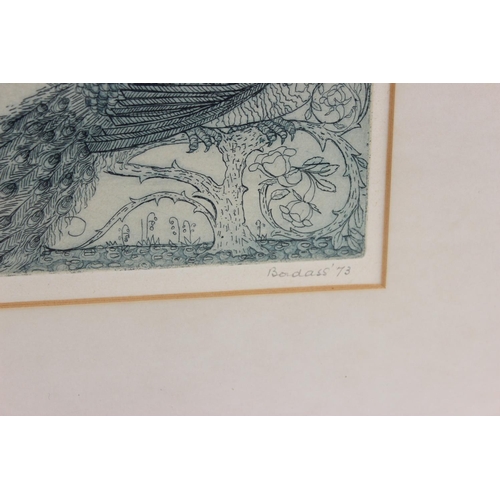 477 - Dorothy Bordass A.R.E (1905-1992). Limited edition engraving 20/25 titled Persian Peacock ll, signed... 