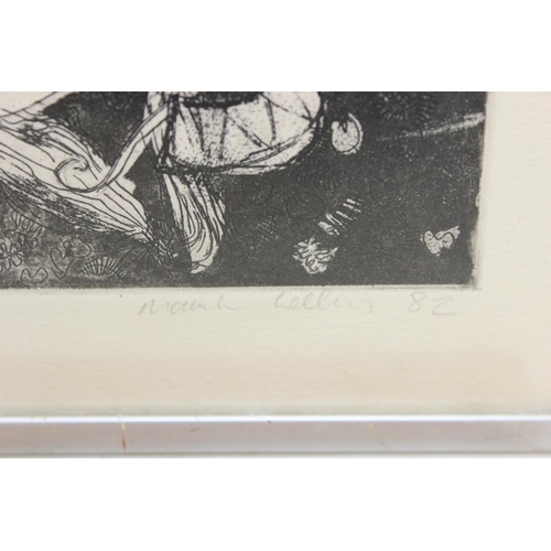 482 - Limited edition etching numbered 1/10 and signed lower right Mark Wallis or maybe Willis?