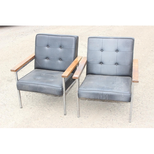 126 - A pair of retro armchairs believed to be by Antok Lan Downley for George Stone of High Wycombe