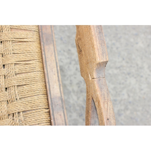 128 - Georgian type armchair with rush seat