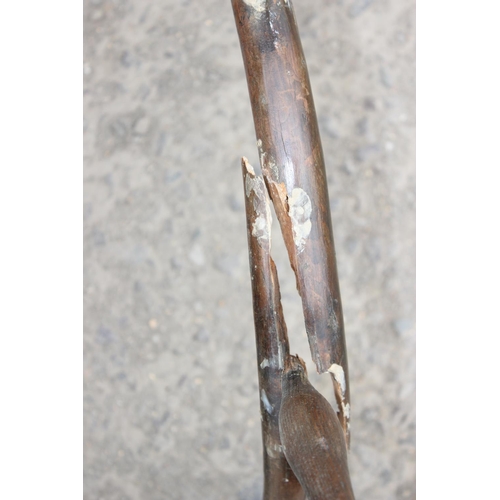 132 - Antique farmhouse Windsor armchair with hoop back