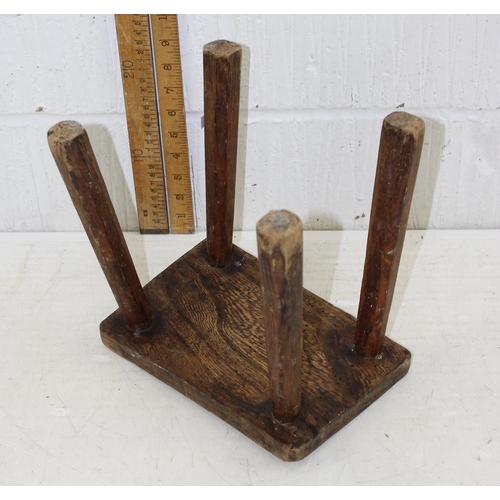 144 - Antique wooden milking stool