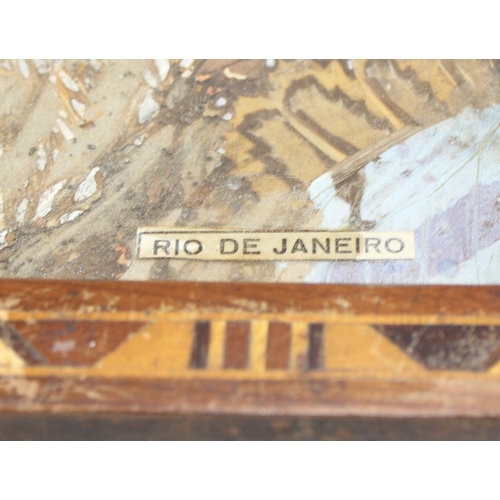 281 - A vintage Brazilian butterfly wing tray c.1930's