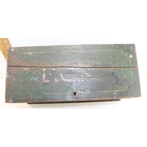 147 - An antique painted pine box