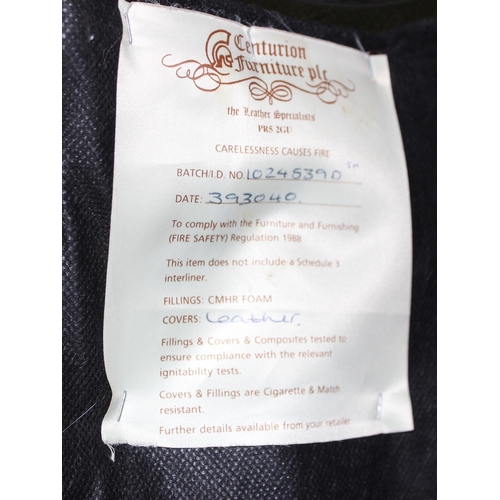 150 - A green Chesterfield leather captain's desk chair