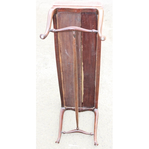 169 - Antique duet piano stool on cabriole legs