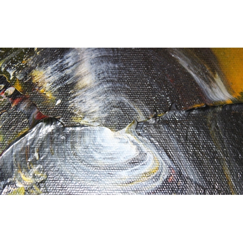 493 - I Gusti Lanang Gede Atmaja “Ngurah” (Indonesian XX-XXI), a large abstract painting on canvas, approx... 