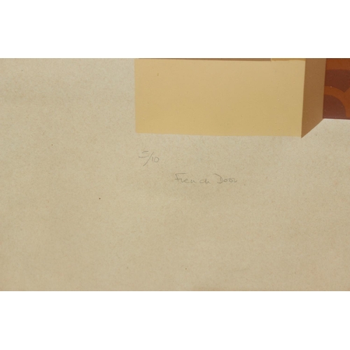 483 - Limited edition print with hand finished detail of a French Embassy, numbered 5/10 and indistinctly ... 