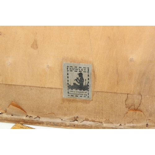 484 - An original pen drawing of a hay wagon, indistinctly signed with Rowley label verso.