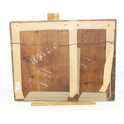 489 - An original antique painting of a cucumber, unsigned