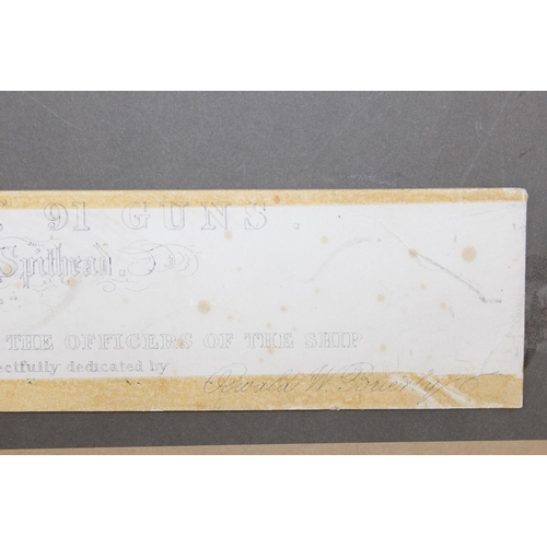 490 - Two antique coloured etchings to include HMS Agamemnon and 'The Palais Royal Garden Walk', dated bot... 