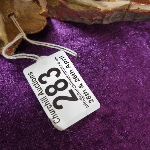 283 - Antique gilt limewood carving of a bird amongst foliage, likely 19th century