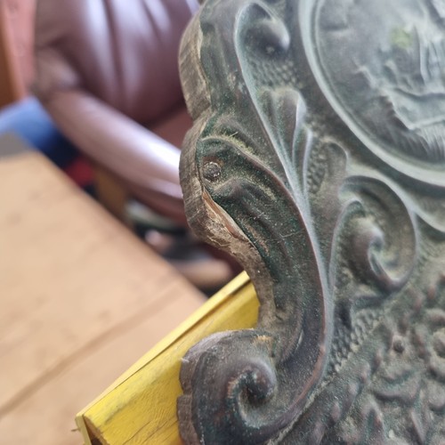 454 - An antique metal framed Dutch 