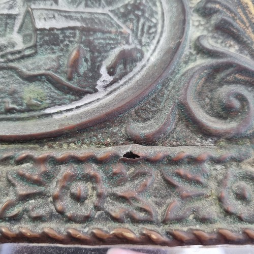 454 - An antique metal framed Dutch 