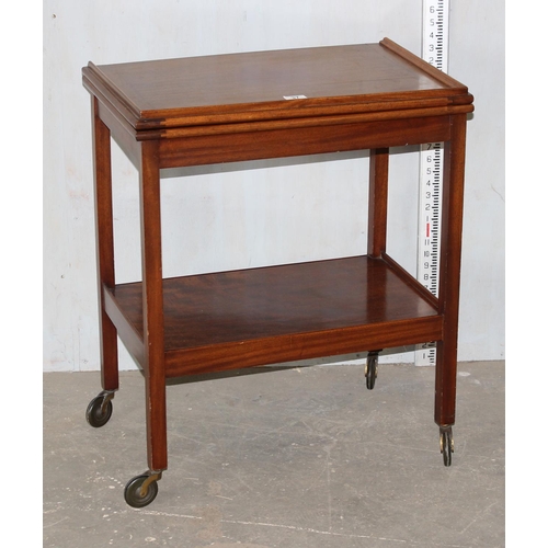 37A - Vintage tea trolley with fold over top