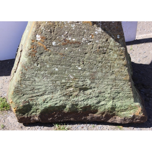 319A - A large 19th century carved stone staddle stone with top