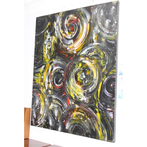 493A - I Gusti Lanang Gede Atmaja “Ngurah” (Indonesian XX-XXI), a large abstract painting on canvas, approx... 