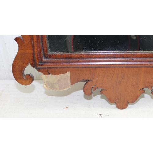 496 - A Georgian fretwork framed mahogany mirror