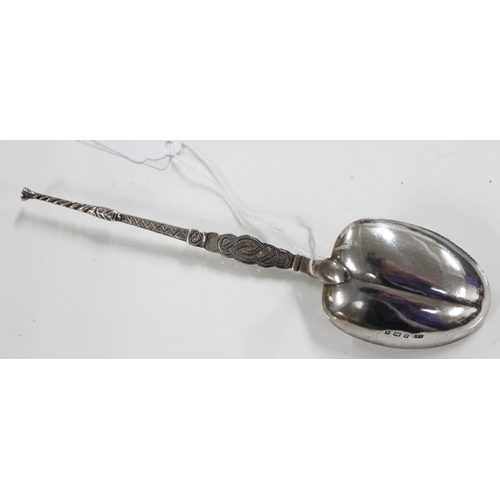 1127A - Silver anointing spoon, Birmingham 1901 by Levi & Salaman, approx 45.1g gross