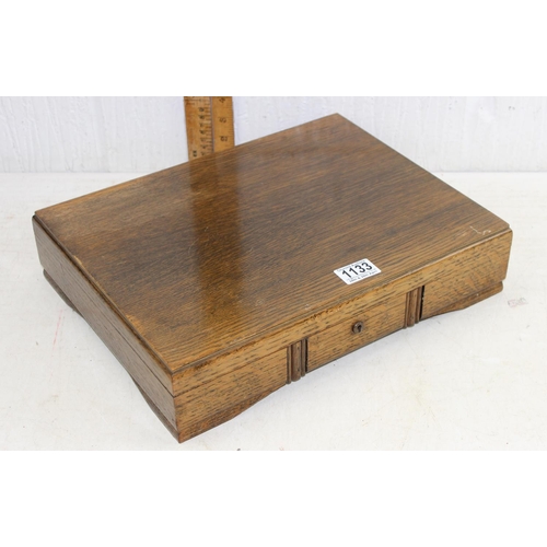 1133A - Vintage oak cased canteen of cutlery