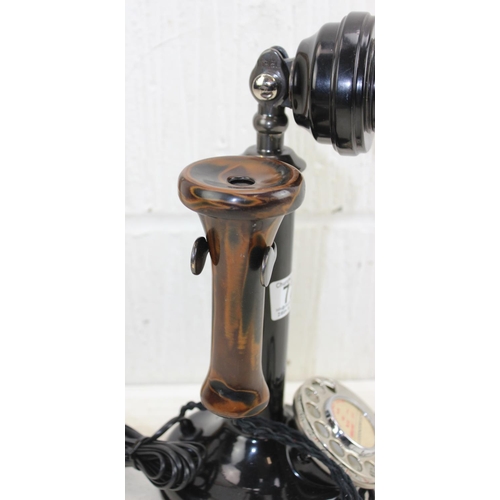 733 - Early 20th century Candlestick telephone in fully restored working order with vendor guarantee