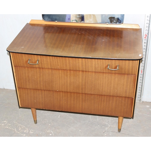 11 - A retro Avalon Yatton 3 drawer dressing table with mirror