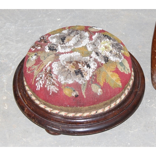 112 - 4 assorted vintage and antique footstools