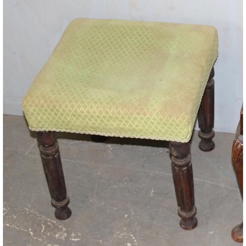 112 - 4 assorted vintage and antique footstools