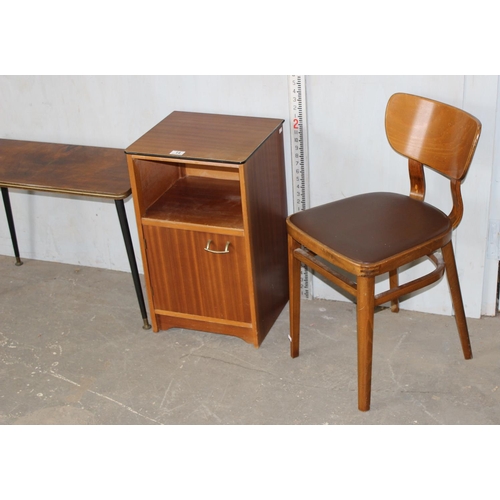 14 - Vintage coffee table, retro bedside cabinet and a retro chair (3)