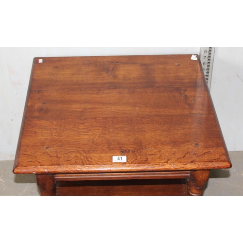 41 - Small vintage low Oak table