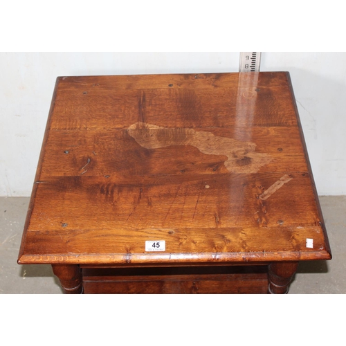 45 - Small vintage low Oak coffee table