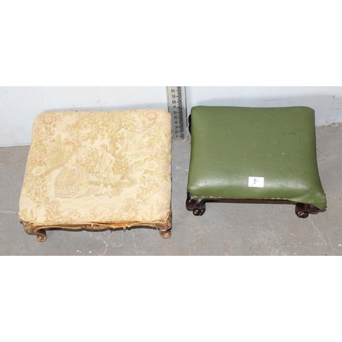 51 - Small giltwood footstool and one other (2)