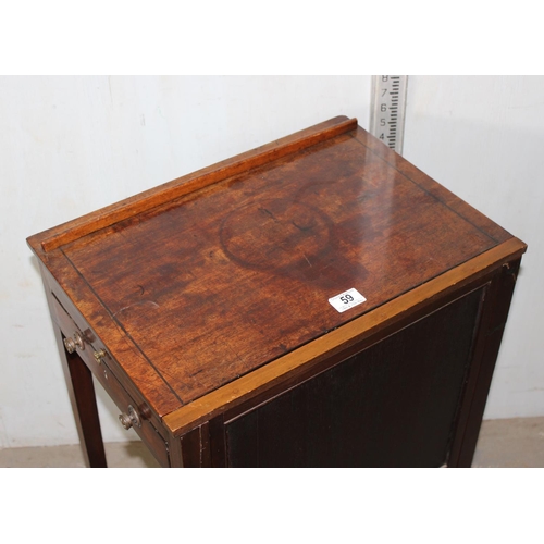 59 - An unusual 19th century ladies writing desk with lift up fire protection screen in Verre églomisé fr... 