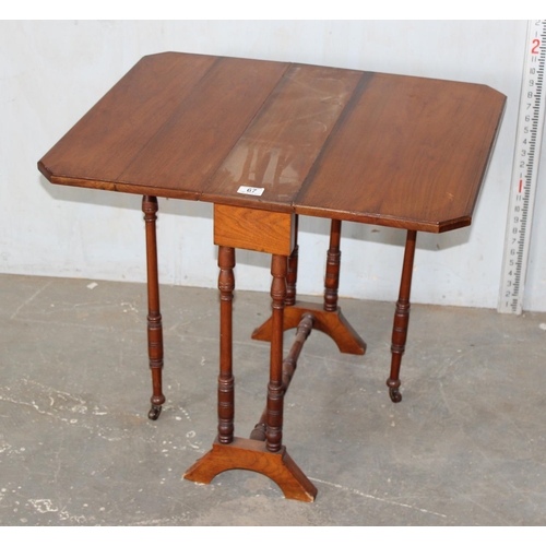 67 - Antique Sutherland dropleaf table