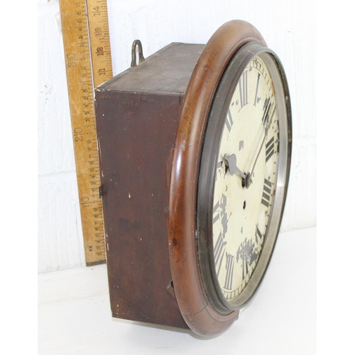 1408 - An antique mahogany cased wall clock with Fusee movement