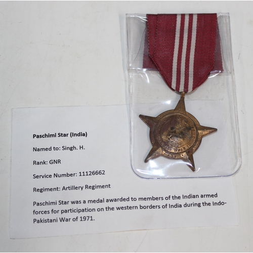 1007 - 4 assorted Indian military medals, to inc Sainya Seva Medal to 15664662 D. Singh, 25th Independence ... 