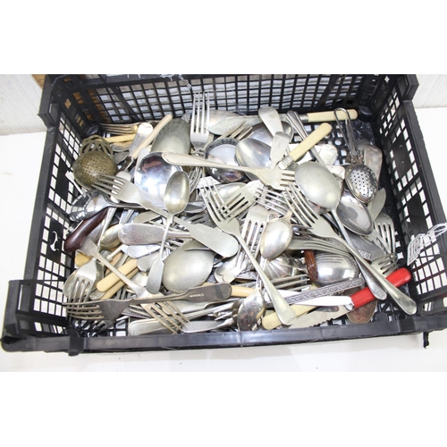 1102 - Large qty of assorted silver plated and other cutlery