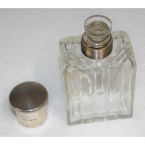 1148 - 5 silver mounted perfume bottles, various dates and makers