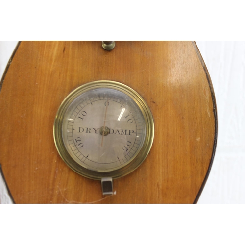 1400 - A 19th century mercury wheel barometer by A. Barnaschina, with silvered dial