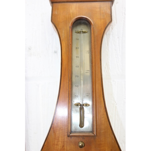 1400 - A 19th century mercury wheel barometer by A. Barnaschina, with silvered dial