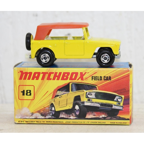 1566 - 4 boxed Matchbox cars, 18, 74, 72 & 53